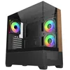 Image de Cooler Master Elite 690 Boitier d'ordinateur en Bois Noir | 3 Ventilateurs Argb inversés pré-installés | Support AIO jusqu'à 360 mm | Support de Carte mère ATX | Série RTX 50 jusqu'à 425 mm |
