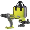 Image de RYOBI Perceuse à Percussion 18V ONE+ 50 Nm R18PD3-220S Batterie 2,0Ah | 2 accus 2,0 Ah, chargeur 2,0 A et sac de transport, mandrin automatique 13 mm, 24 réglages de couple, 500 à 1800 tr/min