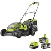 Image de RYOBI RY18LMX40C-240 Tondeuse à Gazon 18V One+ Brushless 40 cm   Jardins Jusqu’à 600 m², Réglage Centralisé 7 Positions, Mulching & Ramassage, 2 Batteries 4,0 Ah + Chargeur