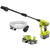 Image de RYOBI - Pistolet Haute Pression sans Fil 18V One+ RY18PW22A-125   Batteries 2.5Ah + Chargeur, Autonomie 15min, Pression 22 Bar, Réservoir Eau, Léger et Mobile, Nettoyage léger et Rinçage Uniquement