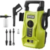 Image de RYOBI - Nettoyeur Haute Pression 1400 W - 110 Bars - 390 L - Flexible 5 m PVC - Lance Vario - Lance Turbo - buse détergent 0,35 L - RY110PWA