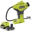 Image de Ryobi Compresseur de Loisirs 18V Gonfleur Livré avec 1 Batterie Lithium+ 18V 2,0 Ah, 1 Chargeur Rapide 2,0 A et 3 Embouts de Gonflage pour Pneus de Voiture, Vélo, Ballons et Autres R18PI-120GJ