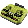 Image de Ryobi - Double Chargeur simultané Lithium sans Fil 18 Volts One+ : 2 Ports (4,0 A & 2,0 A) - RC18240