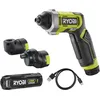 Image de RYOBI - Tournevis 4V USB Lithium Kit Complet RSD4-120TA2 - Têtes Interchangeables - Pour Vissage Angles, Ras de Paroi & Tiroirs - Inclus Batterie 2,0Ah & Câble