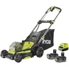 Image de RYOBI - Tondeuse poussée Brushless 18V One+ 40 cm - jusqu'à 600 m² - 2 Batteries 4Ah & Chargeur - RY18LMX40C-240, Vert