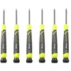 Image de Ryobi - RHSDSPCT6 - Set de 6 Tournevis de Précision Torx Magnétiques   T5 à T10   Embouts oxyde noir, capuchon rotatif   Réparations électroniques & travaux minutieux