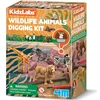 Image de 4M 00-03481 KidzLabs Kit d'excavation d'animaux Sauvages   2 Figures réalistes Surprises Entre éléphants, Tigres, girafes et zèbres   Jeu éducatif d'archéologie et de Nature pour Enfants