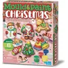 Image de 4M 4808 Modèles et Peindre les Personnages de Noël Kit Créatif, Créer avec Craie et Peindre Aimants Réfrigérateur Magie de Noël, Multicolore, 5-12 Ans
