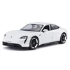 Image de Bburago - Maycheong - Porsche Taycan Turbo S - Voiture Miniature à l'échelle 1:24 - avec Portes et Coffre Ouvrants - Jouet pour Enfant - à Collectionner à partir de 3 Ans - B18-21098