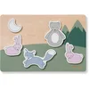 Image de hauck Puzzle N Fit Puzzle Bebe, Jouet Bébé 1 an, Puzzle Encastrement Bois FSC, Formes Animaux, Stimulation Motricité Fine et Coordination  il-Main, Fôret Vert