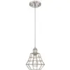 Image de Westinghouse 6337240 63372 Luminaire Suspendu d'Intérieur à Une Lampe, Finition avec Abat-Jour à Porte-Cloche Incliné, Verre/,,, Nickel Brossé
