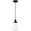 Image de Westinghouse 6338340 63383 Luminaire Suspendu d'Intérieur à Une Lampe, Finition avec Verre en Larme Clair, Verre/,,, Bronze Huilé