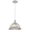 Image de Westinghouse Lighting 6338740 63387 Luminaire Suspendu d'Intérieur à Une Lampe, Finition Nervuré Clair, Verre, Nickel Brossé