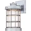 Image de Westinghouse Lighting 63478 Luminaire mural d'extérieur à LED à intensité variable à une lampe, finition acier galvanisé avec verre granuleux clair