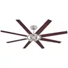 Image de 72173 Ventilateur de plafond d’intérieur Stoneford de 178 cm en nickel lustré à moteur CC, télécommande incluse