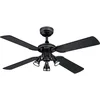 Image de Westinghouse Lighting 73061 Ventilateur de plafond traditionnel Princess Euro de 105 cm avec lampe, finition en bronze industriel brossé, trois spots