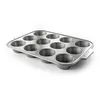 Image de KitchenAid Bakeware Moule À 12 Muffins, Acier Aluminisé 0,8 mm, Revêtement Antiadhésif Sans PFAS, Four 230 °C, Lave-Vaisselle, Gris