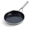 Image de KitchenAid Multiply Stainless Steel Poêle à frire antiadhésive en céramique multicouche en acier inoxydable sans PFAS, 20 cm, Induction, Multi Clad, Lavable au lave-vaisselle, Va au four, Argent