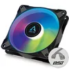 Image de ARCTIC P12 PWM PST A-RGB - Ventilateur PC, Ventilateur de boîtier PWM de 120 mm optimisé pour la pression statique, Semi passif : 200-2000 rpm (0 rpm <5%), 5V 3 Pin ARGB LED - Noir