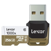 Image de Lexar microSDXC 256 Go Professional UHS-II 1000x (150 MB/s) + lecteur de carte USB 3.0