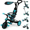 Image de Globber - EXPLORER TRIKE 4 en 1 - Tricycle évolutif & draisienne pour les tout-petits âgés de 10m+ à 5 ans + , Bleu Canard