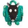 Image de Les Déglingos - Sac à Dos velours - Loup X Auzou - Ultra Doux - Peluhe - Sac crèhe ou nounou -Convient dès 18 mois - Cadeau bébé - Vert