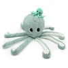 Image de Ptipotos Peluche pieuvre Filou maman et son bébé menthe