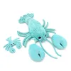 Image de LES DÉGLINGOS Les PTIPOTOS by Peluche Maman Bebe - Toute Douce - Cadeau Naissance - ILOVEYOU Le Homard - 48CM - Bleu Aqua
