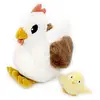 Image de Les Ptipotos - Peluche poule Pioupiou maman et son bébé Blanc