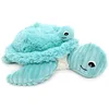Image de Les DÉGLINGOS PTIPOTOS by SAUVENOU Tortue Maman/Bebe Bleu - Peluche bébé Toute Douce - Idée Cadeau de Naissance - 29cm, Bleu Aqua