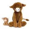 Image de Les Déglingos Les PTIPOTOS by Peluche Maman Bebe - Toute Douce - Cadeau Naissance - Hindou Vache Maman & Bebe CASSONNADE - 24CM, Marron