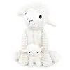 Image de Les PTIPOTOS by Les DEGLINGOS - Peluche Maman Bebe - Toute Douce - Cadeau Naissance - OLOU Mouton Maman & Bebe Blanc - 24CM