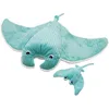 Image de PTIPOTOS by Les DEGLINGOS - MENTALOU LA Raie Manta Maman/Bebe - Peluche Ultra Douce - Cadeau Naissance Anniversaire Noel - 72CM - Bleu Aqua