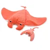 Image de PTIPOTOS by Les DEGLINGOS - MENTALOU LA Raie Manta Maman/Bebe - Peluche Ultra Douce - Cadeau Naissance Anniversaire Noel - 72CM -Corail