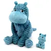 Image de LES DÉGLINGOS PTIPOTOS by BIBOU L'HIPPOPOTAME Maman/Bebe - Peluche Ultra Douce - Cadeau Naissance Anniversaire Noel -27CM - Bleu