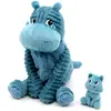 Image de Ptipotos Peluche Hippopotame Maman et son Bébé Blanc