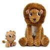 Image de Ptipotos Peluche Lion Papa et son Bébé Blanc