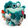 Image de Les DEGLINGOS - Cube d'activités en Tissu Berlingos Le Koala - Jouet d'éveil sonore et Tactile pour bébé - Jouet de développement - Cadeau de Naissance - 12cm - Bleu Moutarde