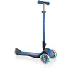 Image de Globber Elite Deluxe Lights Trottinette 3 Roues Jeunesse Unisexe - Navy Blue Réglable en Hauteur