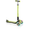 Image de Globber Elite Deluxe Lights Trottinette 3 Roues Jeunesse Unisexe - Lime Green Réglable en Hauteur