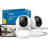 Image de Tapo C210 2 Pack Caméra WiFi Intérieure 2K QHD 3MP, Rotation 360°, Détection de Personne&Pleurs de Bébé, Vision Nocturne, Audio Bidirectionnel, Stockage Cloud&microSD 512 Go,Alexa et Google Assistant