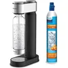 Image de Philips Water ADD4902BK/10 Machine à eau pétillante GoZero, plastique, 1 litre, noir & ADD912/10 GoZero Sparkling Water Maker Bottle Bouteille pour Machine à Soda, Plastique, 1 Liter, Transparent