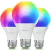 Image de Nanoleaf Matter Essentials Pack de 3 Ampoules LED E27 Connectées RGBW - Lampes Intelligentes, Matter sur Thread, Bluetooth, Compatible Google Apple, Synchro Musique et Ecran, Salon Bureau Gaming
