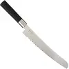 Image de KAI Couteau à pain Wasabi Black 23,0 cm de longueur de lame - acier inoxydable poli 6A/1K6 58 (±1) HRC - manche en polypropylène noir - couteau dentelé - Fabriqué au Japon