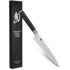 Image de KAI Shun Classic Couteau Utilitaire Japonais 15 cm Longueur de Lame - Couteau Damas 32 Couches Noyau VG MAX - 61 (±1) HRC - bois de pakka - Fabriqué au Japon - Forgé