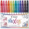 Image de Pilot - 12 FriXion Colors - Feutres de Dessin et de Coloriage à Encre Thermosensible Effaçable - Ultra lavable - Couleurs assorties - Pointe Moyenne Conique