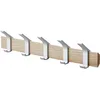 Image de Yamazaki 4116 RIN Wall Coat R, beige, Wood/Aluminum, 50 x 6.5 x 10 cm