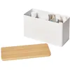 Image de Yamazaki 4808 RIN Storage Box, White, Steel/Plywood, 23 x 10.5 x 14 cm