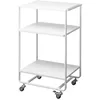 Image de Yamazaki 4918 TOWER 3~Tiered Wagon with Handle, white, Steel, 38 x 49 x 81.5 cm