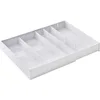 Image de Yamazaki 5415 TOWER Extendable Diagonal Cutlery Tray, white, ABS Resin/PS Resin, 30~47.5 x 35 x 5.5 cm